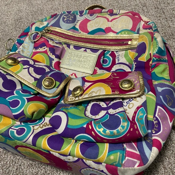 Limited Edition Coach Poppy Backpack - Picture 2 of 9